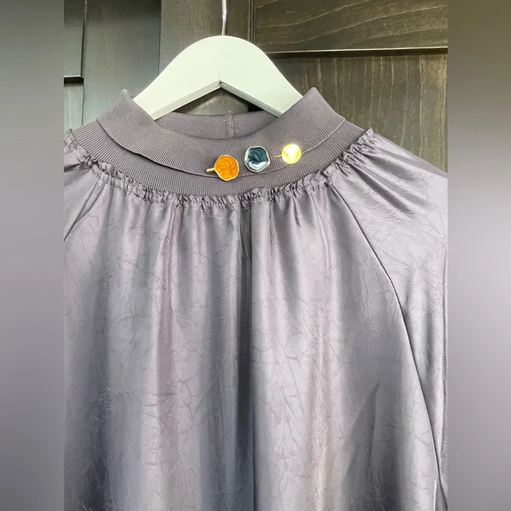 Satin maxi dress - Picture 2 of 5